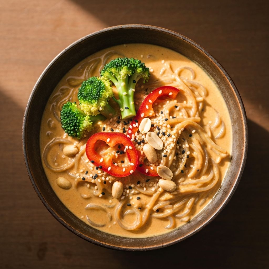 Glass Noodles in Miso-Peanut Sauce