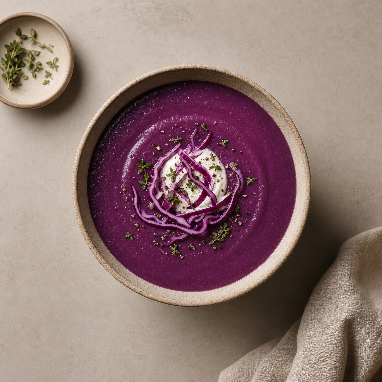 Purple cabbage soup
